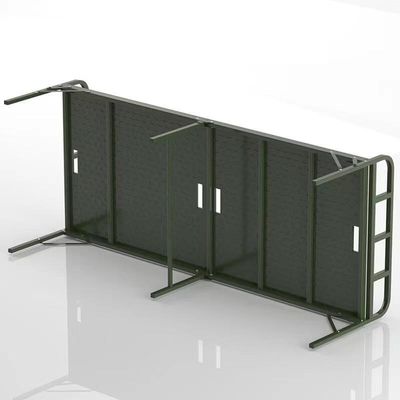 Field Steel Plastic Bed Camp Army Bed Portable Folding Bed Military Green Outdoor Training Bed